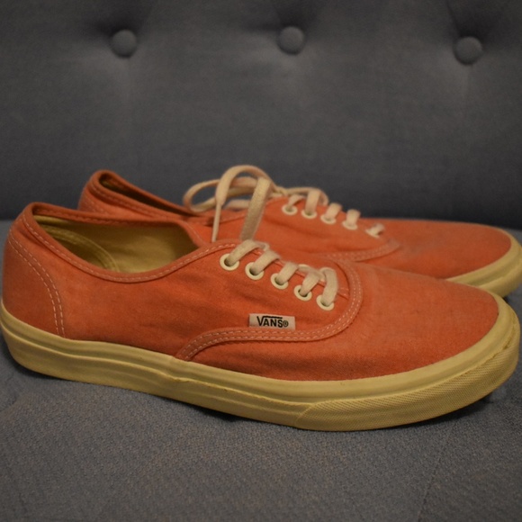 low top orange vans